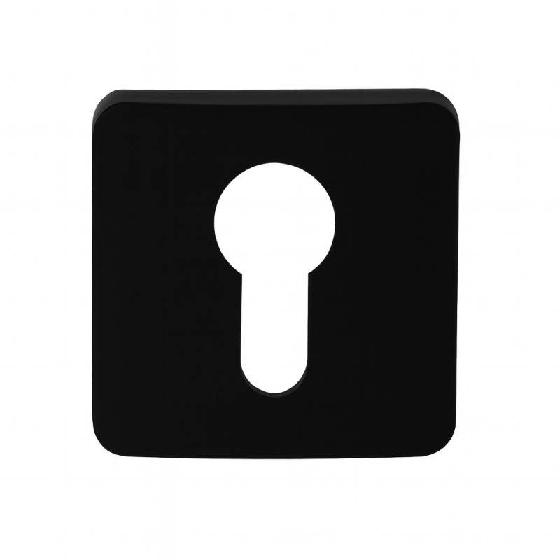 Paire de rosaces carrées MOOD ONE/DUE clé I (CR),C03 noir