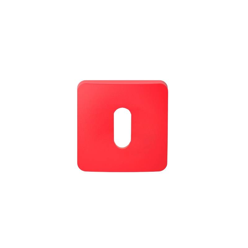 Paire de rosaces carrées MOOD ONE/DUE clé L (CR),C07 rouge framboise