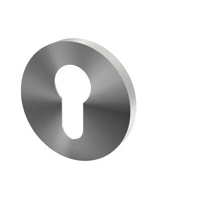 Paire de rosaces clé I  D:53 mm série Project,finition  inox brossé 304