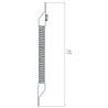 Passe câble à encastrer, longueur 260 mm, acier zingué