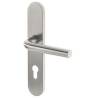 Paire de béquilles sur plaque LOGINOX L 16 mm fonction clé I, inox brossé 304