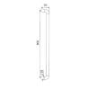 Unité poignée de tirage U "Modèle 54" diam.25 mm long:619 EA:600 inox brossé