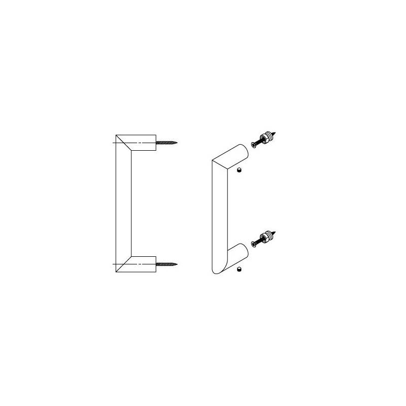 Kit fixation montage simple non traversant, pour poignée de tirage EXS