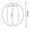 Unité de rosace ronde décorative D.60*2 mm,  pour protecteur de cyl. A2P** noir
