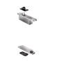 Ensemble pivots ST ONE/TP70 18mm + plaques rectangulaires noires
