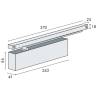 Ferme-porte EXS 410, capot 3 côtés noir, force 1-4, noir