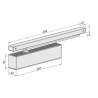 Ferme-porte EXS 620 I capot 3 côtés inox force 2-5, inox