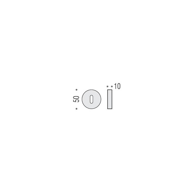 Paire de rosaces rondes clé L (BC), graphite mat