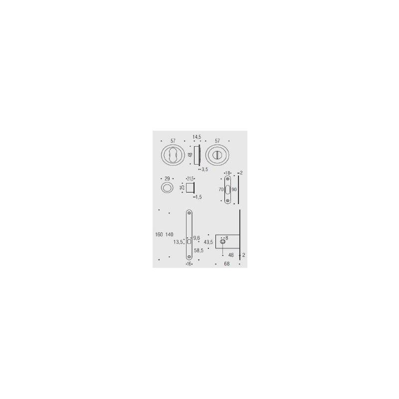 Cuvette encastrée OPEN Ø 57 mm avec serrure, laiton mat