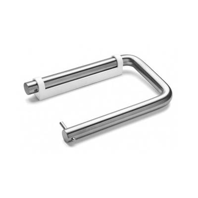Dérouleur papier WC Ø 14x145x94 mm, support blanc, inox brossé 316