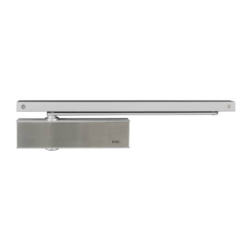 Ferme-porte EXS 510, capot 3 côtés inox, force 1-4, argent