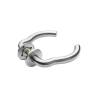 Paire de béquilles M 19 mm sur rosace ronde, inox brossé 316