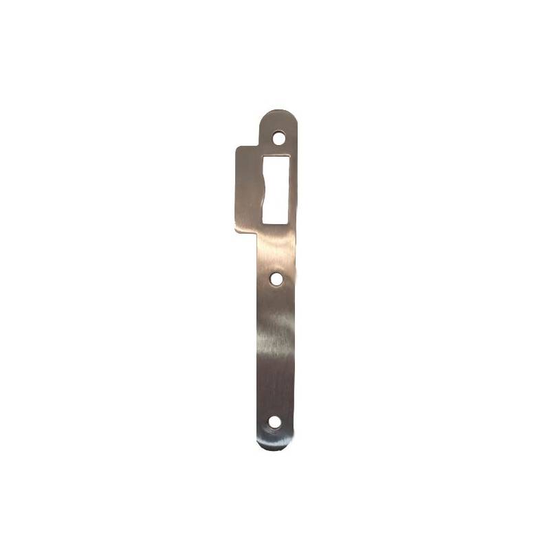 Gâche simple empennage pour serrure EXS aspect inox