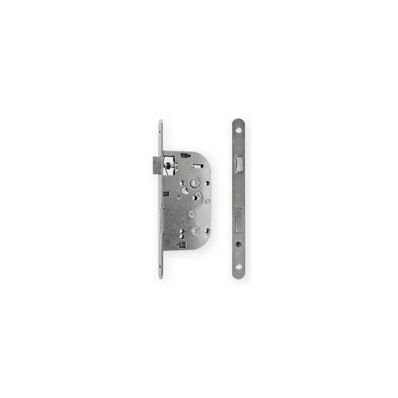 Serrure EXS 12, bec de cane à condamnation axe 50 mm NF bouts ronds inox