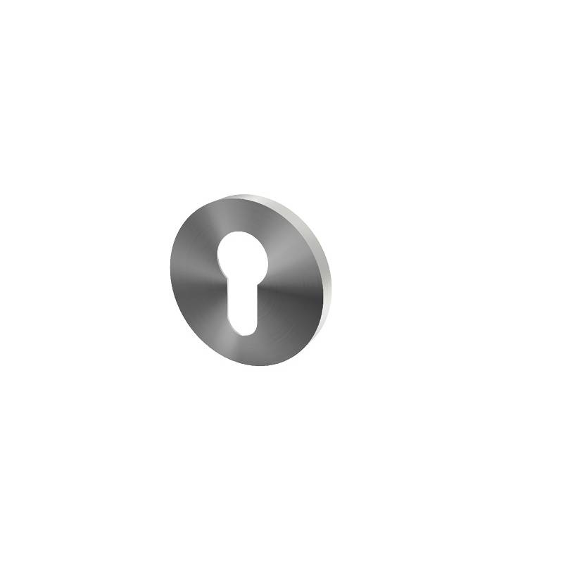 Paire de rosaces clé I  D:53 mm série Project,finition  inox brossé 304