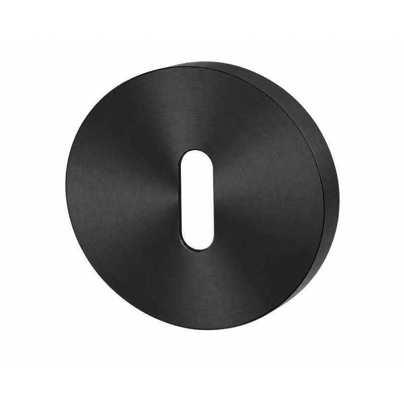 Paire de rosaces clé L  D:53 mm série Project, finition epoxy noir mat