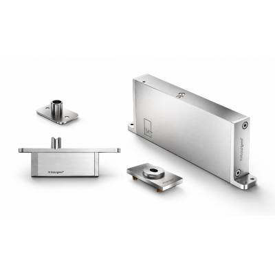 Ensemble pivot Système M+ réf. STM+F/TP70 avec plaque rectangulaire flush  inox