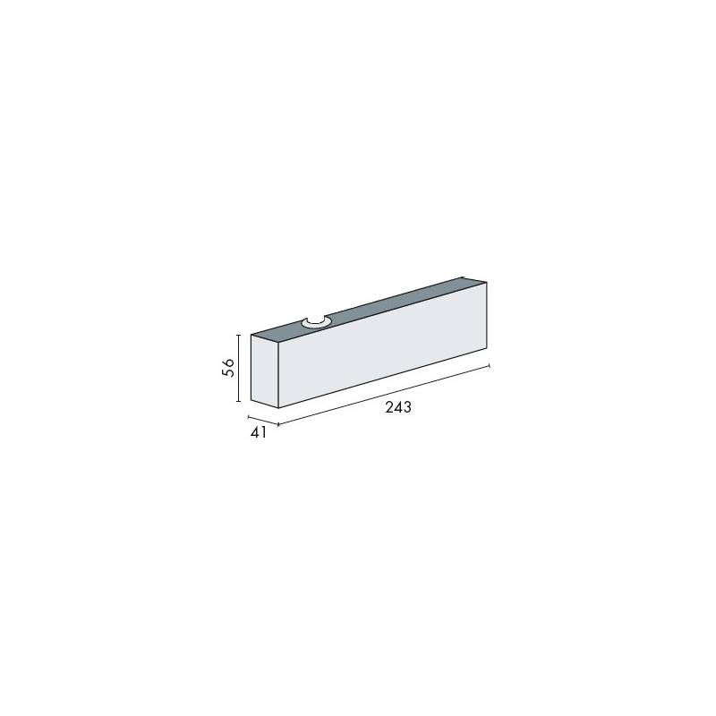 Corps seul ferme-porte EXS 310, force 1-3 , argent