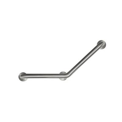 Barre d'appui coudée à 135° gauche, inox brossé 304