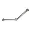 Barre d'appui coudée à 135° droite, inox brossé 304
