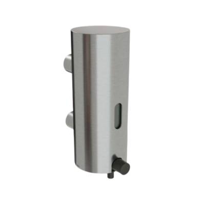Distributeur de savon mural automatique Ø 85x216 mm, 350 ml, inox brossé 316
