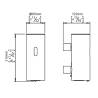 Distributeur de savon mural automatique Ø 85x216 mm, 350 ml, inox brossé 316