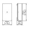 Distributeur mural papier essuie-mains, inox brossé 316