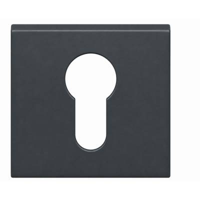 Paire de rosaces carrées clé I (CC6), graphite mat