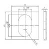 Rosace extérieure carré 65x65 protecteur de cylindre A2P**, laiton mat