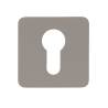 Paire de rosaces carrées MOOD ONE/DUE clé I (CR),C04 Silver