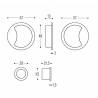 Cuvette encastrée OPEN Ø 57 mm,laiton mat