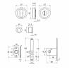Cuvette encastrée OPEN Ø 57 mm avec serrure,grafite mat