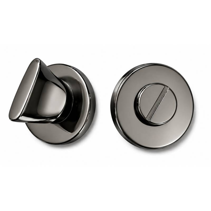 Paire de rosaces rondes conda sans voyant (BC), graphite brillant