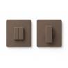 Paire de rosaces carrées conda sans voyant (CR) MOOD DUE Q C02 bronze