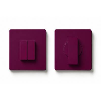 Paire de rosaces carrées conda sans voyant (CR) MOOD DUE Q C10 violet