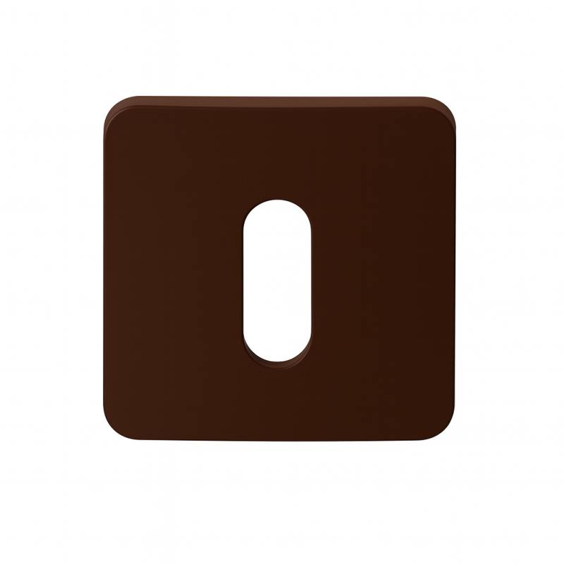 Paire de rosaces carrées MOOD ONE/DUE clé L (CR),C02 bronze