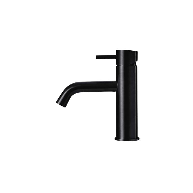 Robinet mitigeur en PVD Noir mat – Hauteur 173 mm – Bec 130 mm