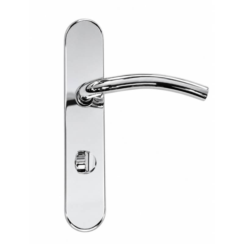 Paire de béquilles sur plaque LOGINOX C 16 mm fonction WC, inox poli